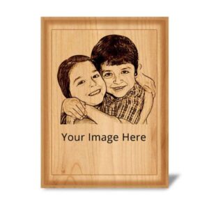 Home wooden photo engraved – personalized wooden memory frame